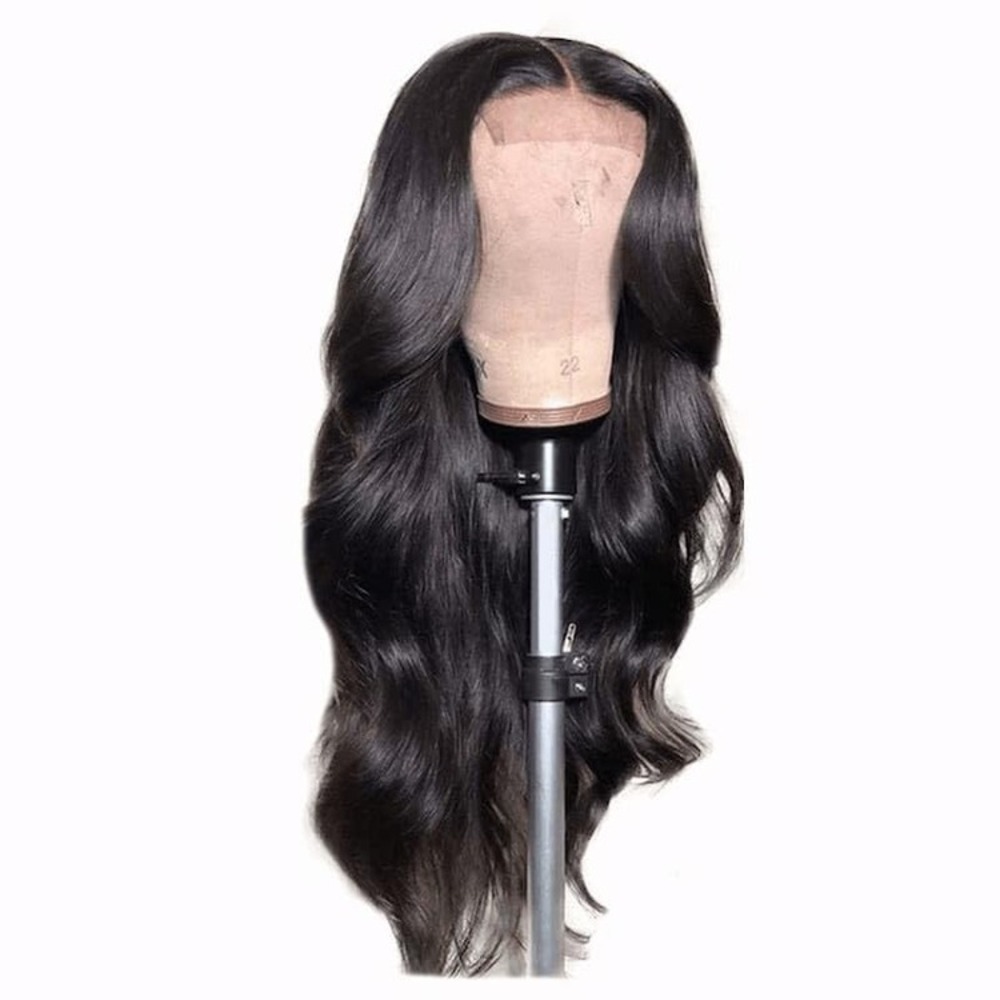 Natural Hair Swiss Lace 4x4 Front Wig, 24