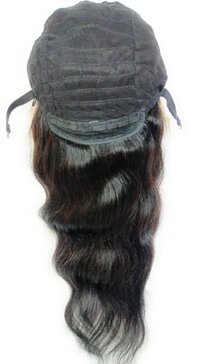 Natural Hair Swiss Lace 4x4 Front Wig, 24