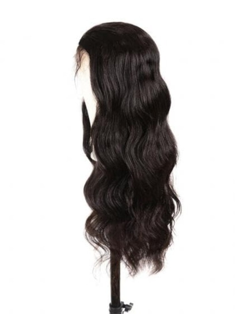 Natural Hair Swiss Lace 4x4 Front Wig, 24