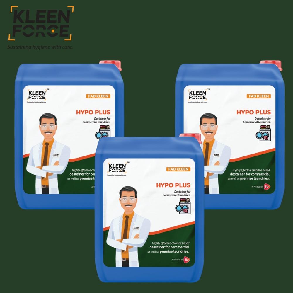 Kleen Force Fab kleen Hypo Plus Destainer for Commercial Laundries