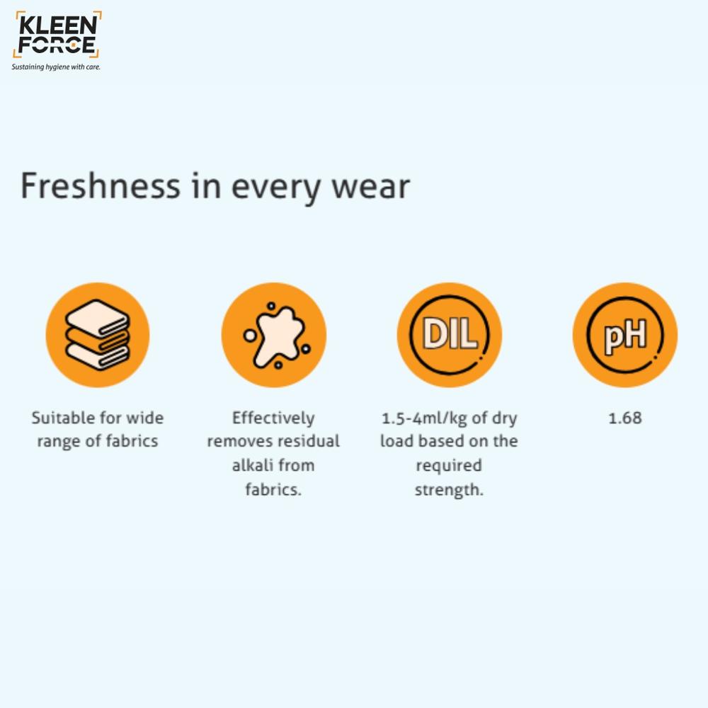 Kleen Force Fab kleen Neutra Plus Neutralizer For Laundry Application