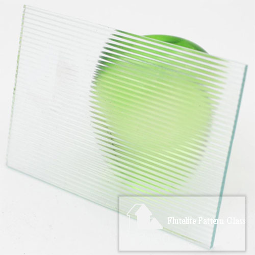 High Quality Flutelite Pattern Glass For Office Decoration - Clear & Extra Clear, 3mm To 12mm Thickness , Smooth Finish, Good Light Transmission, Privacy Enhancement