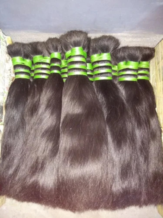 Natural Color Non Remy Human Hair Bundle , Super Double Drown Quality 14,16,18,inch