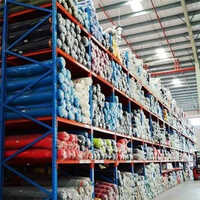 Fabric Storage Rack - Mild Steel, Standard Size, Blue Color | 5 Layers, Each Holding Up To 500 Kg, Powder Coated Surface Treatment