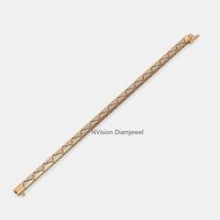 Men's Geometric Natural Diamond Prism Bracelet