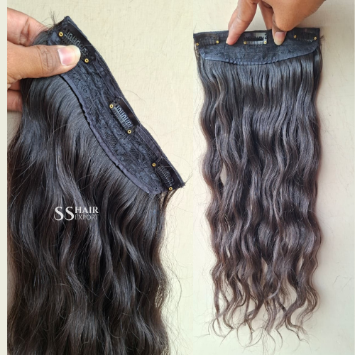 Clip In Hair Extensions 100% Indian Raw Human Hair 3 Piece Set Wholesale Supplier