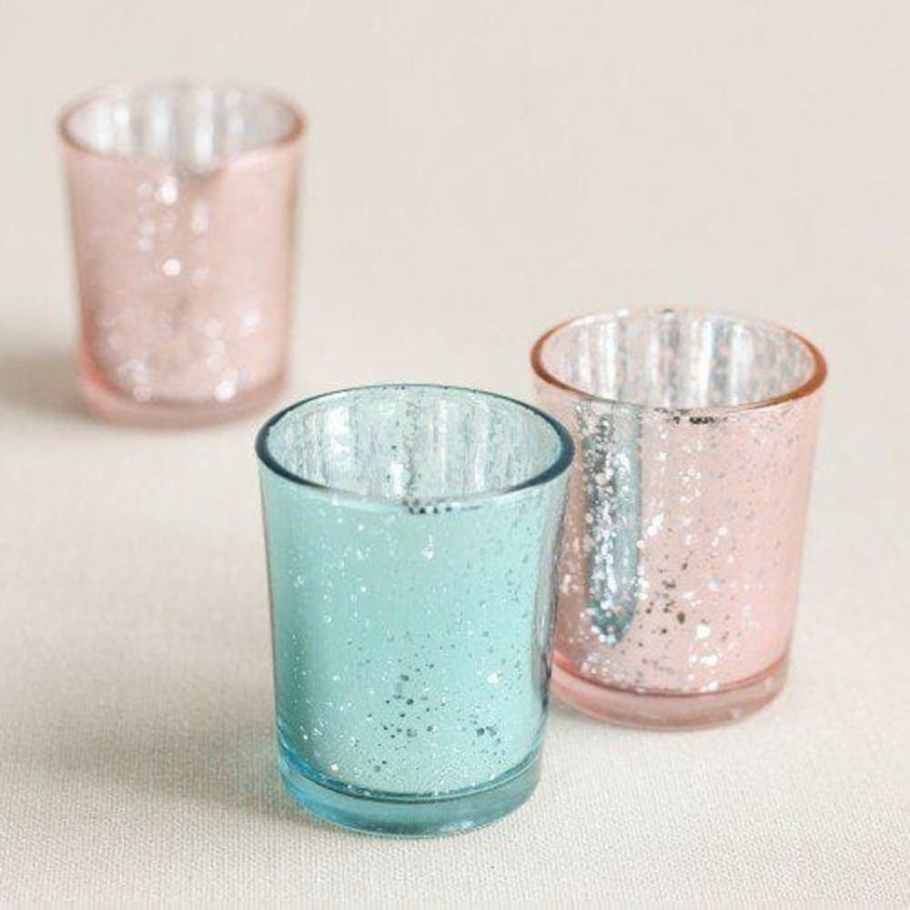 Murccury finish candle holder 