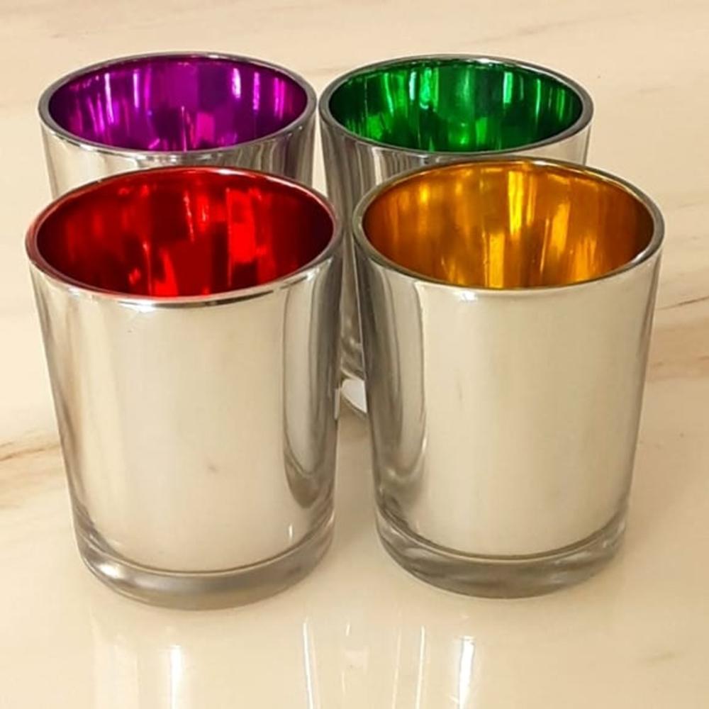 Murccury finish candle holder 