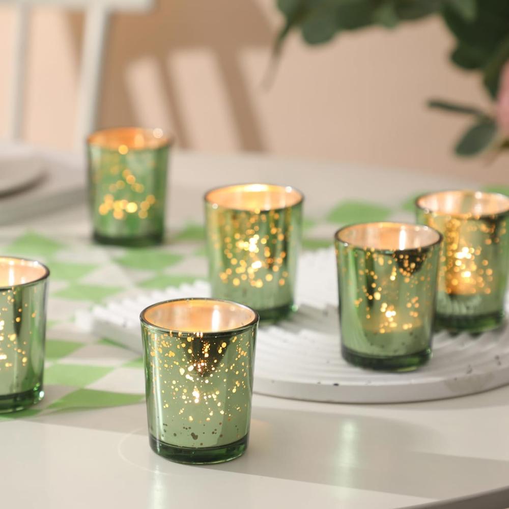 Murccury finish candle holder 