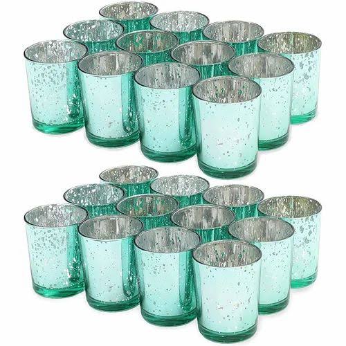 Murccury finish candle holder 