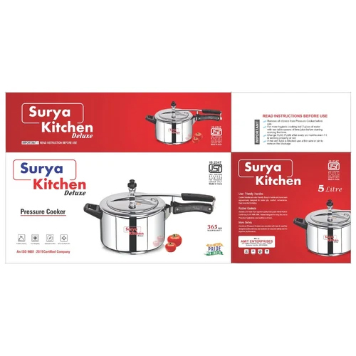 Surya Kitchen Aluminium Pressure Cooker - Feature: User Friendly Handles