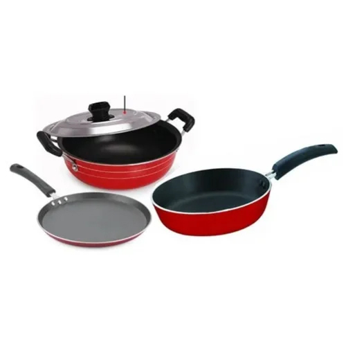 Rexona Non Stick Cookware Combo Pack - Interior Coating: Polished