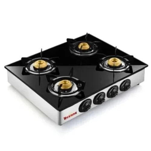 Rcw-4001 Rexona 4 Burner Glass Top Gas Stoves - Gas Type: Lpg
