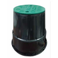 Earth Pit Cover - Pvc, 300mm (12") Round, Black | Corrosion Resistant, Galvanized, Current Insulation, 1-year Warranty