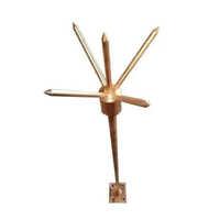 Copper Lighting Arrester With Base Plate - Application: Earthing