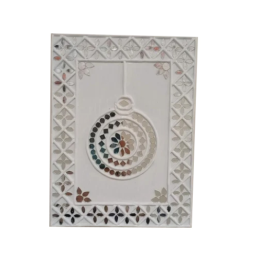Vn Creations Mdf Lippan Wall Art - Color: White