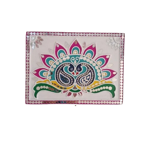 Hand Crafted Lippan Work MDF Board Wall Hanging Art