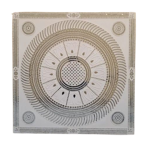 3 Feet Square Lippan Decor Art - Color: White