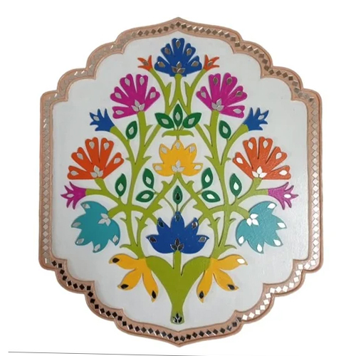 Jharokha Flower Wall Hanging Mdf Art - Color: Multicolor