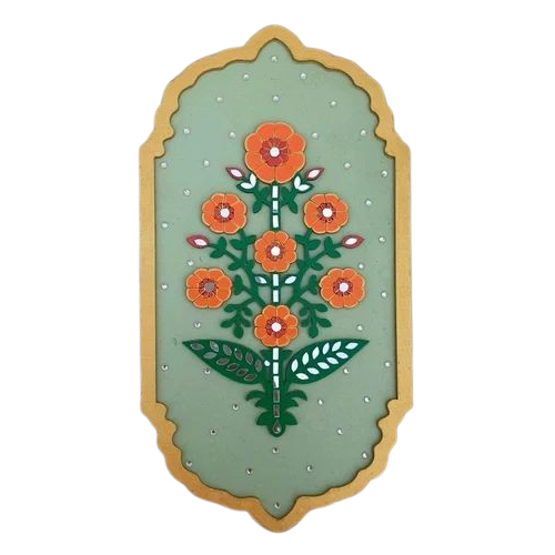Floral Motif Jharokha Wall Art In Mdf - Feature: Easy To Clean