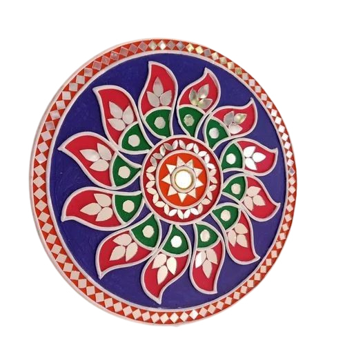 Vn Creations Lippan Art Mdf Board Hand Painted Mandala Festive Rangoli - Design Type: Standard