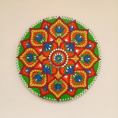 Mud Mirror Work Lippan Art Cone Work - Design Type: Standard