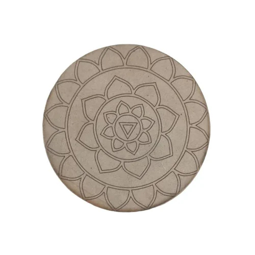 6Inch Mdf Mandala Round Design Cutout - Color: Brown