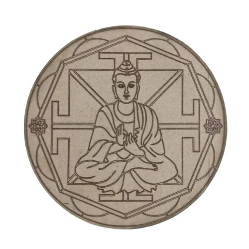 6inch MDF Buddha Statue Round Design Cutout