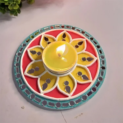 01_Lippan Art Tea Light Holder - Color: Multicolor