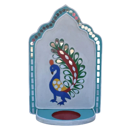 Handcrafted Lippan Art Peacock Tealight Holder - Design: Standard