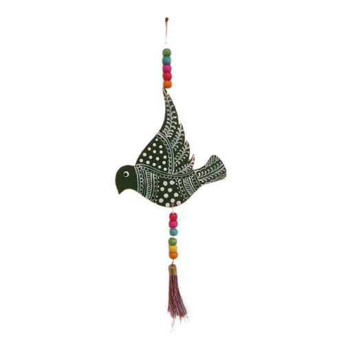 Bird Handmade Wall Hanging - Color: Black