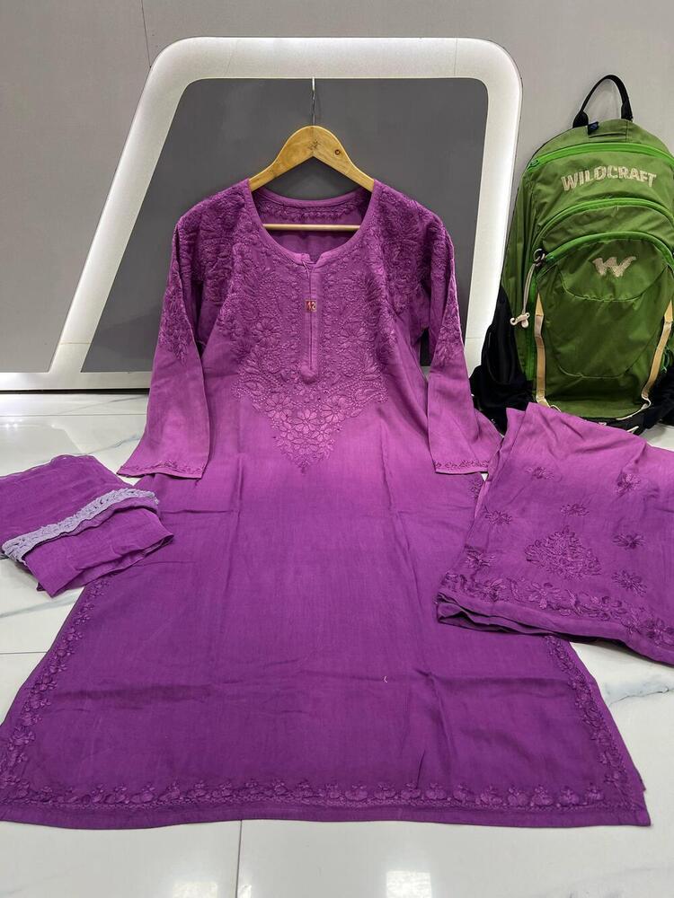 Women chiffon kurti set