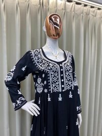 SUMMER RUNNING WEAR SPECIAL TRENDING KURTA PLAZZO SET WITH  EMBROIDERY THREAD WORK