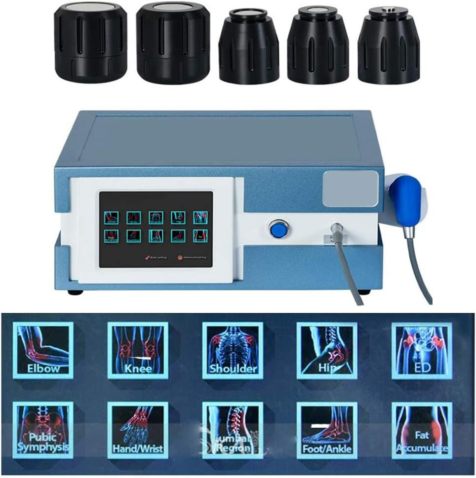 Shockwave Head Therapy Machine Massager, 7 Transmitters Effective Physical Shock Wave Anti-Cellulite Electromagnetic Deep Muscle Relax, Multicolour