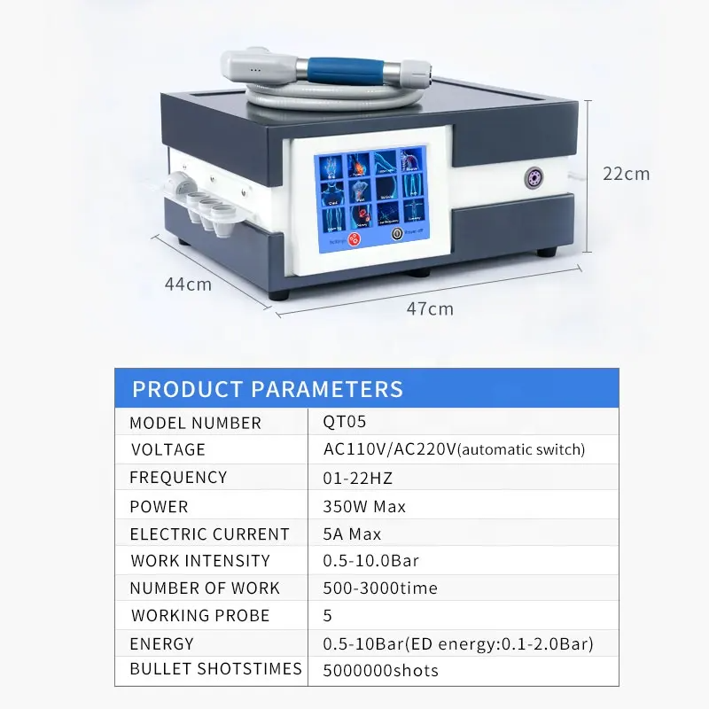 Shockwave Head Therapy Machine Massager, 7 Transmitters Effective Physical Shock Wave Anti-cellulite Electromagnetic Deep Muscle Relax, Multicolour - Material: Plastic