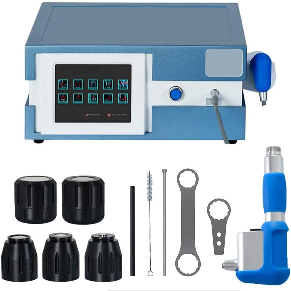 Professional Shockwave Machine Therapy Pain Relief & Ed Treatment - Pneumatic 10 Bar , Touch Screen Password Protection, Dual Output Probes