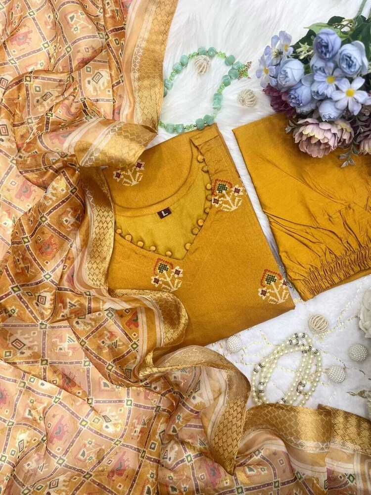 YELLOW BUTI SUIT SET