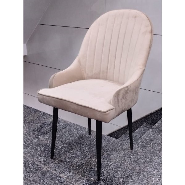 Dinning Chair - Upholstered Fabric, Armless Design, Modern Minimalist Style, Durable Wooden Frame, Elegant Charcoal Gray