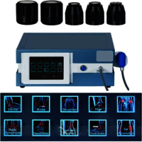 Shockwave Therapy Machine - Extracorporeal Physiotherapy Instrument With 6 Shockwave Heads | Advanced Eswt, Customizable Frequency/intensity Settings, Digital User Interface, Ce & Iso Certified