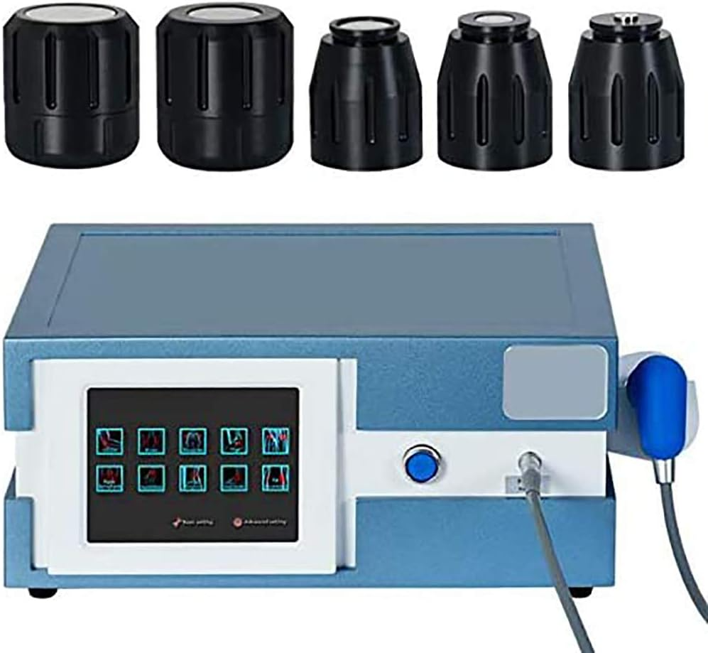 Shockwave Therapy Machine, Extracorporeal Physiotherapy Instrument with 6 Massage Head