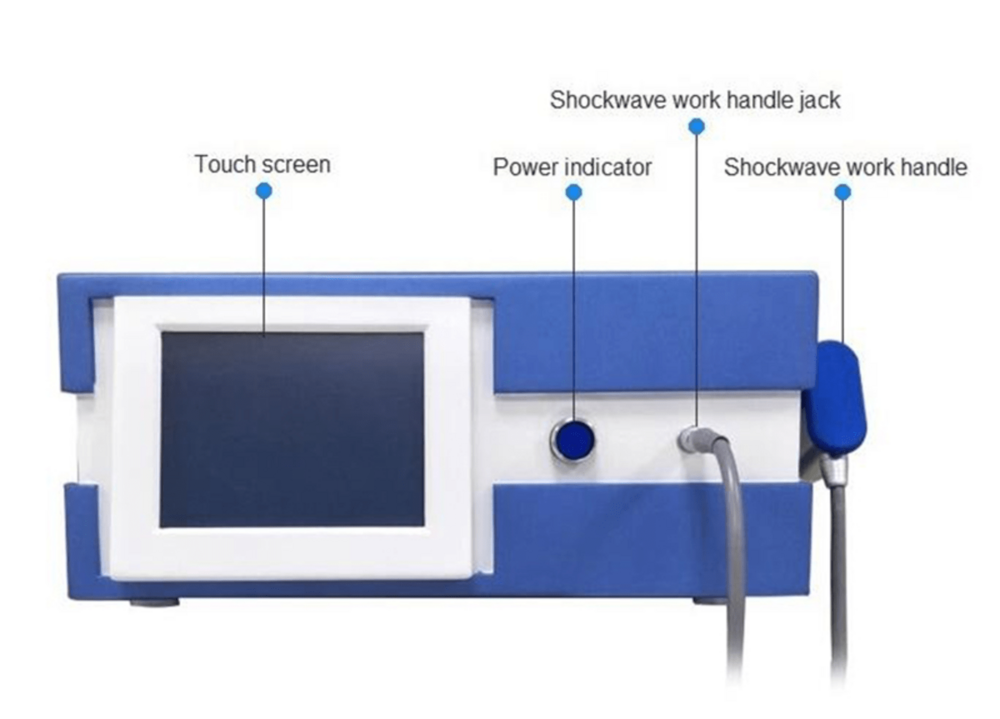 Shockwave Therapy Machine, Extracorporeal Physiotherapy Instrument with 6 Massage Head