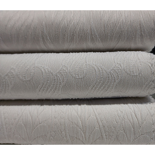 Grey Lycra Shirting Jacquard Fabric - Color: Gray
