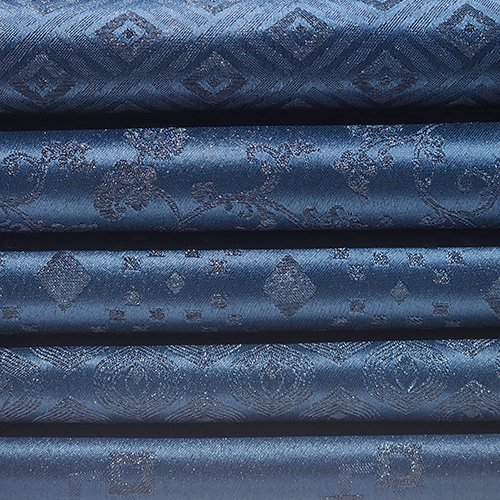 Blue Shervani Jacquard Fabric - Attributes: Washable
