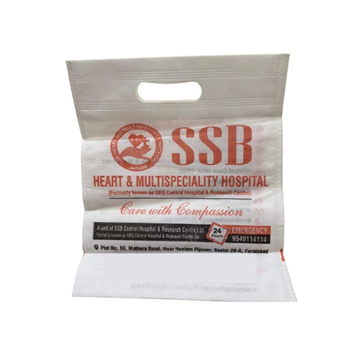 Printed Bopp Lamination Non Woven Plain Bags - Color: White