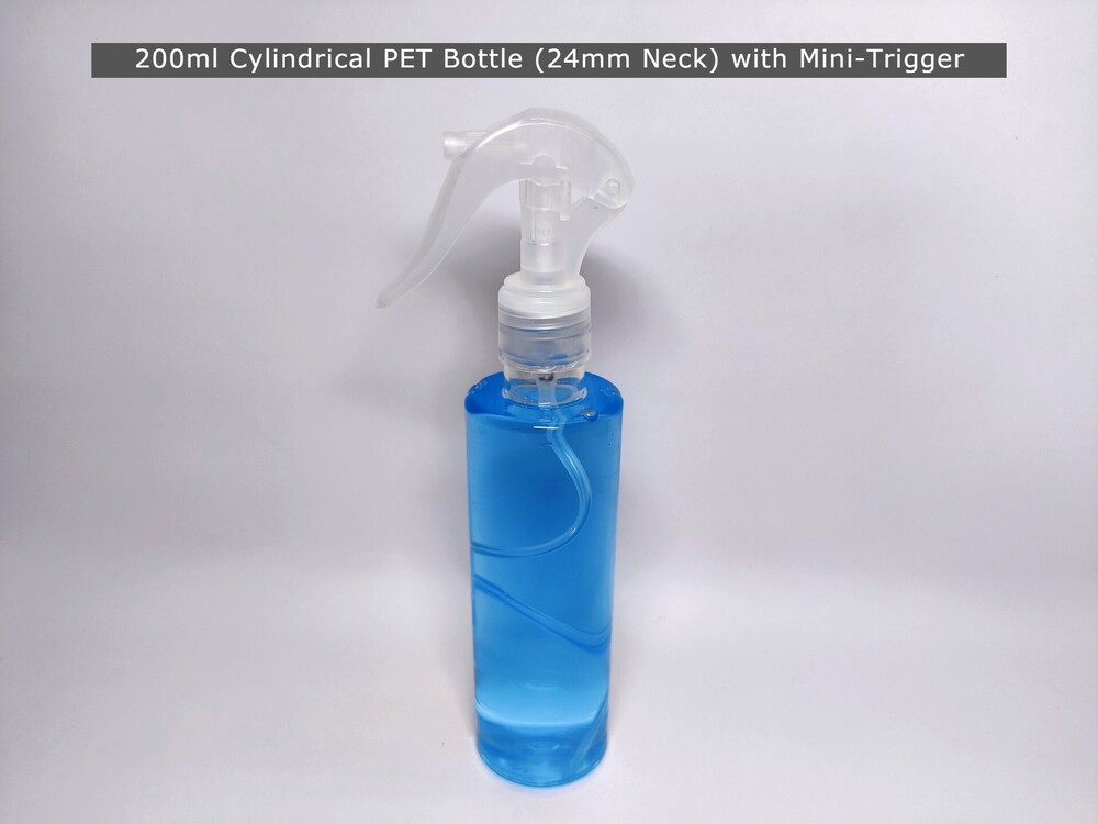 Hand Sanitizer Pet Bottles - Available In 30,50,60,100,120,200,250,500ml | Plastic Mist Pump, Flip Top Cap, Transparent, Round Shape