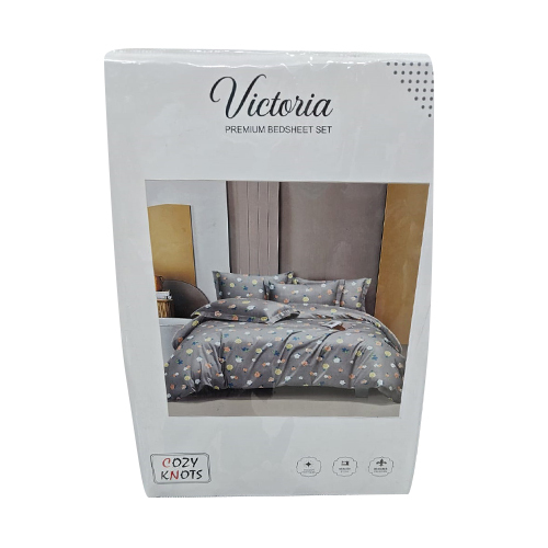 Book Fold Mouse Colour Print Bed Sheet Set - Color: Grey
