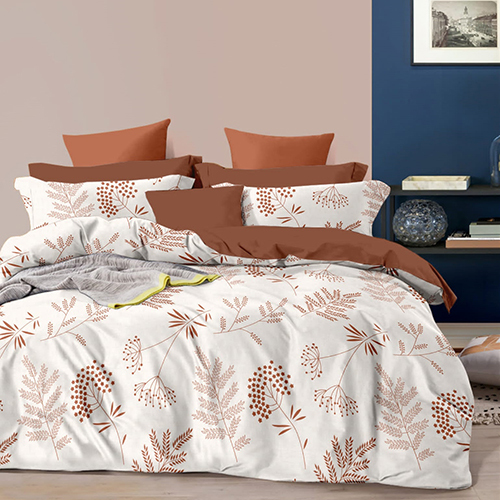 Cream Base Bed Sheet Set - Design Type: Modern