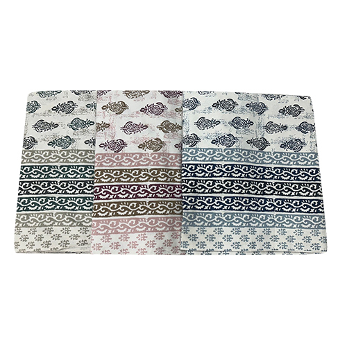 Jaipuri Print Cotton Bed Sheet Set - Color: Multi Colour