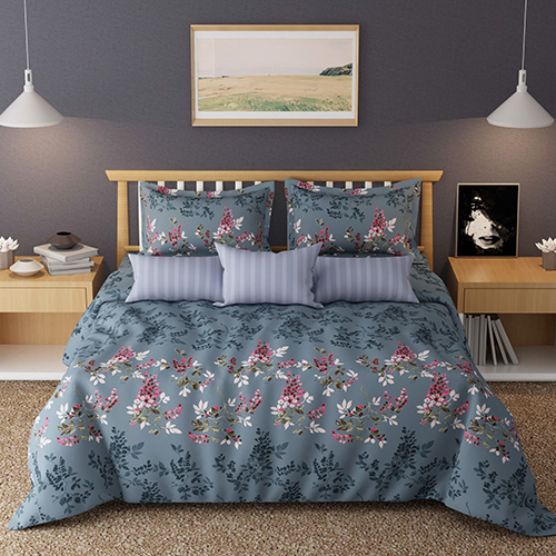 3 Pcs Printed Bed Sheet Set - Color: Multi Colour