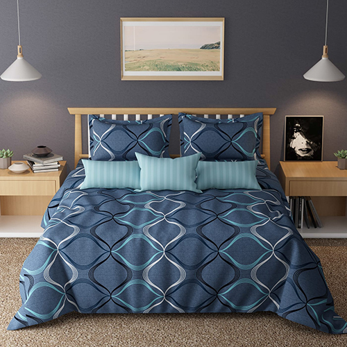 3 Pcs Stylish Bed Sheet Set - Color: Multi Colour